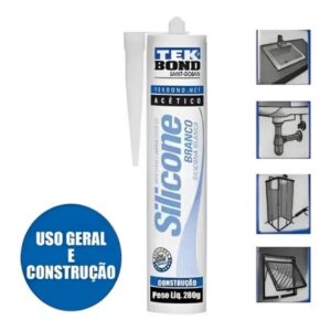Silicone Acético Branco Tekbond 256g – Vedação Multiuso