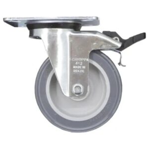 Rodízio Giratório com Freio Schioppa 4" Borracha