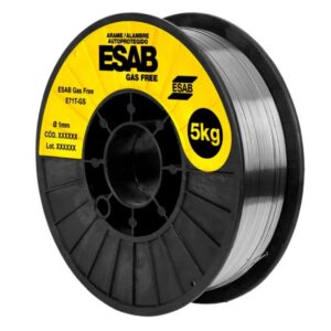 Arame de Solda Tubular Sem Gás ESAB Gas Free 0,8mm Rolo 5kg E71T-GS